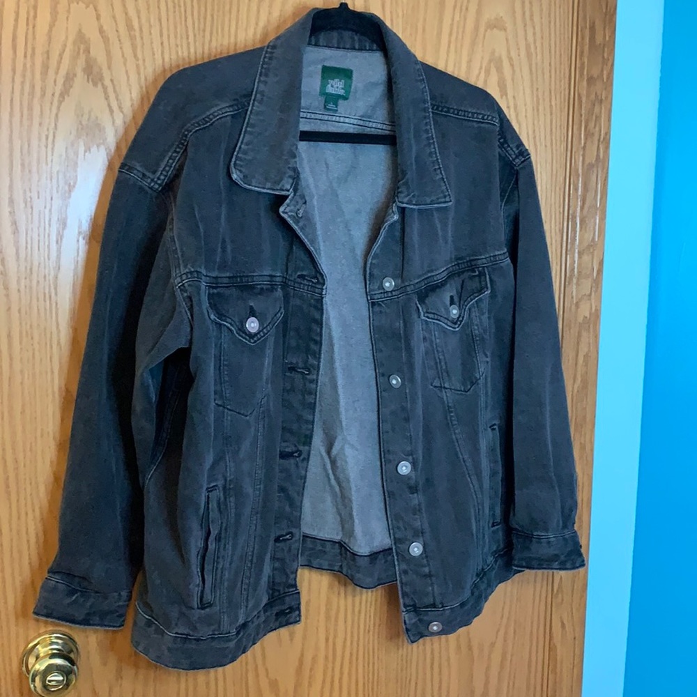 Faded black denim jacket